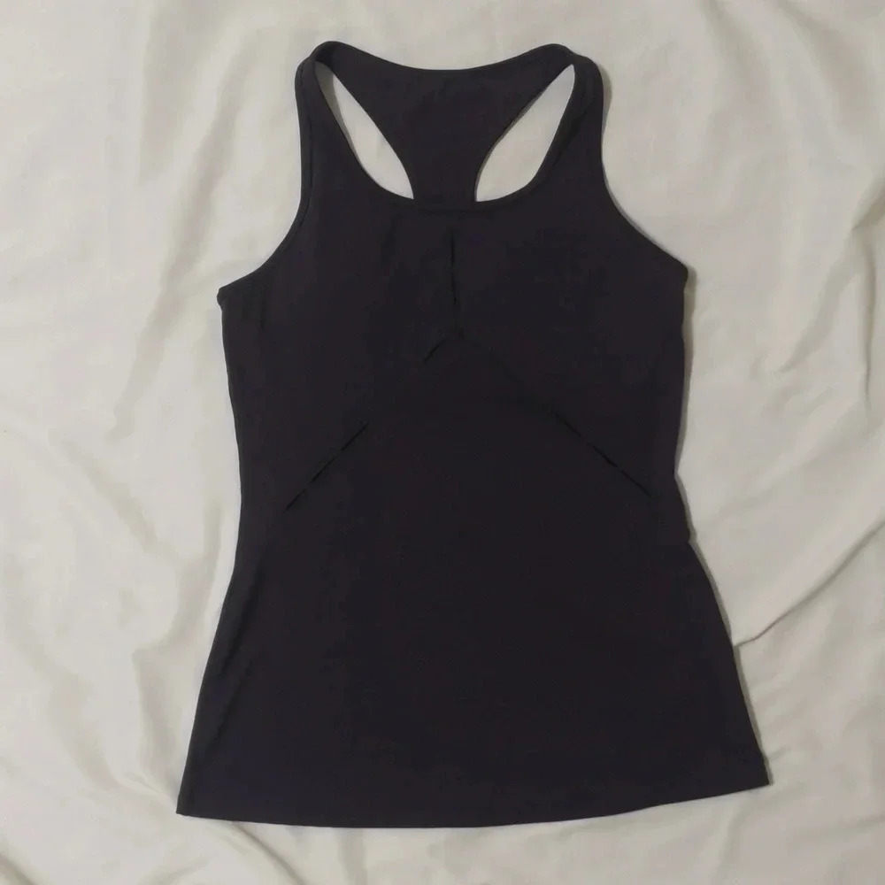 Fabletics Racerback Tank Top, Color Gray Size XS